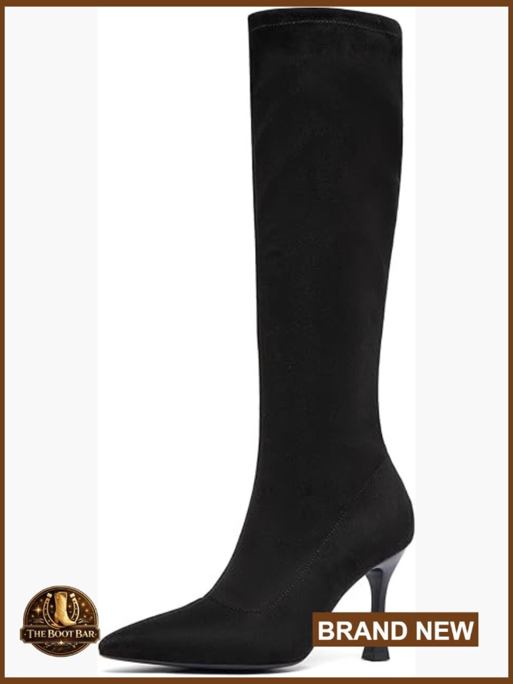 Knee High Stiletto Heel Boots Pointed Toe Dress Boots Work Evening